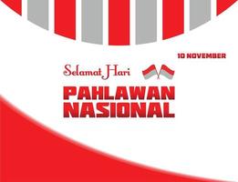 selamat hari pahlawan nasional. traduction bonne journée des héros nationaux indonésiens. vecteur