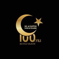 1922 joyeux 100e anniversaire de la lutte nationale de la Turquie vecteur