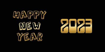 bonne année 2023. événement bonne année, police du nouvel an, illustration vectorielle. vecteur