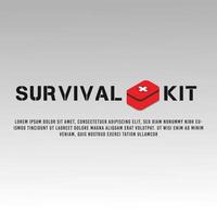 vecteur de logo de kit de survie