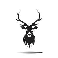 logo tête de cerf vecteur