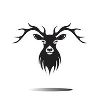 logo tête de cerf vecteur