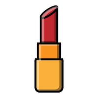 petit beau rouge à lèvres rouge pour le maquillage et les conseils de beauté sur les lèvres isolés sur fond blanc. illustration vectorielle vecteur