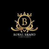 création de logo vectoriel lettre b royal crest pour marque de luxe