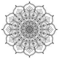 contour isolé mandala art-thérapie rond décoratif livre de coloriage élément de conception vectorielle vecteur