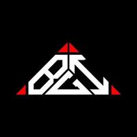 conception créative du logo bgi letter avec graphique vectoriel, logo bgi simple et moderne en forme de triangle. vecteur
