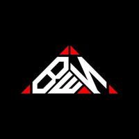 création de logo de lettre bwn avec graphique vectoriel, logo bwn simple et moderne en forme de triangle. vecteur