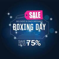 carte de vente boxing day avec vecteur de conception élégant