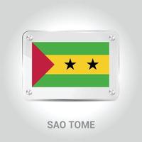 vecteur de conception de drapeaux de sao tomé