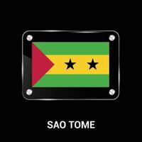 vecteur de conception de drapeaux de sao tomé