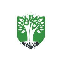 création de logo arbre généalogique et racines. création de logo icône symbole arbre généalogique vecteur