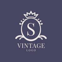 création de logo vintage lettre s pour produit de beauté classique, marque rustique, mariage, spa, salon, hôtel vecteur