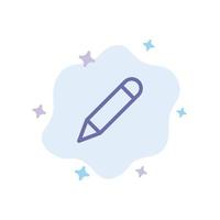 école d'étude crayon écrire icône bleue sur fond de nuage abstrait vecteur