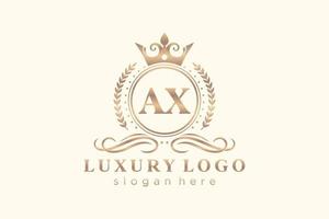 modèle de logo de luxe royal de lettre de hache initiale dans l'art vectoriel pour le restaurant, la royauté, la boutique, le café, l'hôtel, l'héraldique, les bijoux, la mode et d'autres illustrations vectorielles.
