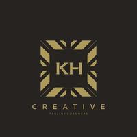 kh lettre initiale luxe ornement monogramme logo modèle vecteur