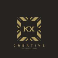 kx lettre initiale luxe ornement monogramme logo modèle vecteur