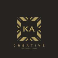 ka lettre initiale luxe ornement monogramme logo modèle vecteur