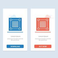 grille graphique de concepteur de conception créative bleu et rouge téléchargez et achetez maintenant le modèle de carte de widget web vecteur
