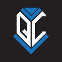 création de logo de lettre ql sur fond noir. ql concept de logo de lettre initiales créatives. conception de lettre ql. vecteur