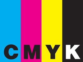 boîtes de couleur cmyk pour que les débutants comprennent le concept cmyk vecteur