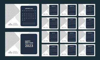 modèle de calendrier de bureau 2023 vecteur