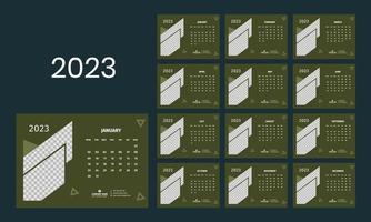 modèle de calendrier de bureau 2023 vecteur