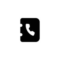 vecteur de conception d'icône de répertoire téléphonique. icône de contact