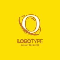 o modèle de logo. lieu de modèle de nom de marque de cercle de fond jaune pour le slogan. création de logo créatif vecteur