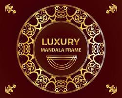 design de fond de luxe mandala doré vecteur