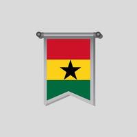 illustration du modèle de drapeau du ghana vecteur