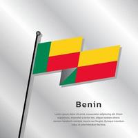 illustration du modèle de drapeau du bénin vecteur