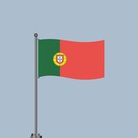 illustration du modèle de drapeau du portugal vecteur