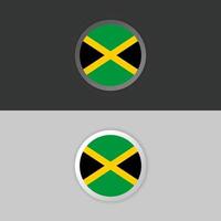 illustration du modèle de drapeau de la jamaïque vecteur