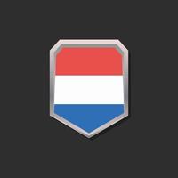 illustration du modèle de drapeau luxembourgeois vecteur