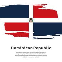 illustration du modèle de drapeau de la république dominicaine vecteur