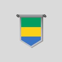 illustration du modèle de drapeau du gabon vecteur