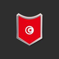 illustration du modèle de drapeau tunisien vecteur