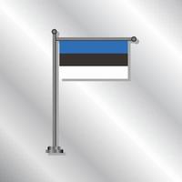 illustration du modèle de drapeau de l'estonie vecteur