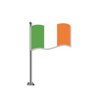 illustration du modèle de drapeau irlandais vecteur