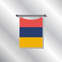 illustration du modèle de drapeau arménien vecteur