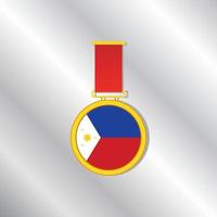 illustration du modèle de drapeau des philippines vecteur