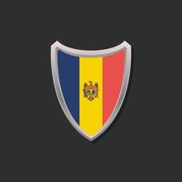 illustration du modèle de drapeau de la moldavie vecteur