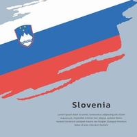 illustration du modèle de drapeau de la slovénie vecteur