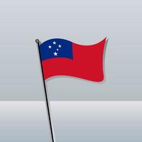 illustration du modèle de drapeau samoa vecteur