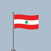 illustration du modèle de drapeau du liban vecteur