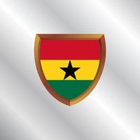 illustration du modèle de drapeau du ghana vecteur