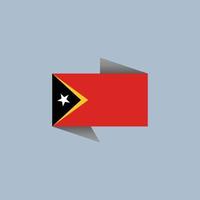 illustration du modèle de drapeau du timor leste vecteur