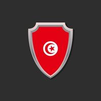 illustration du modèle de drapeau tunisien vecteur