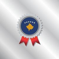 illustration du modèle de drapeau du kosova vecteur