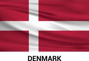 vecteur de conception du drapeau du danemark